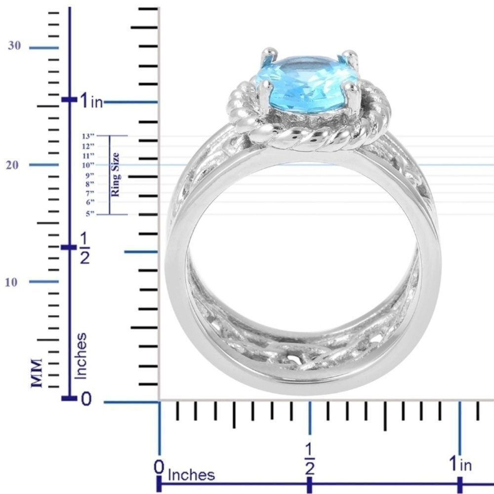 Blue Topaz Ring - Picture 3 of 8